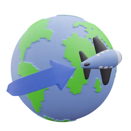 World Trip  3D Icon