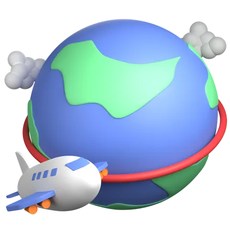 World Trip  3D Icon