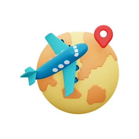 World Trip  3D Illustration