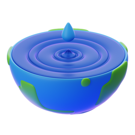 World Water  3D Icon