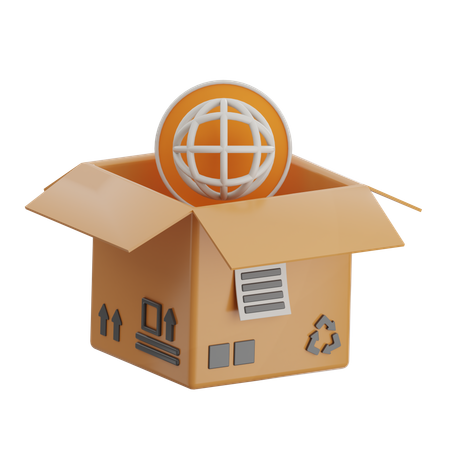 World Wide Box  3D Icon