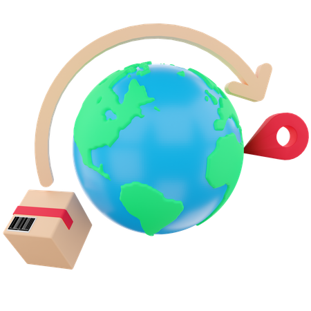 World wide delivery  3D Icon