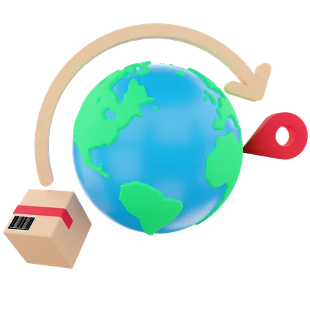 World wide delivery  3D Icon