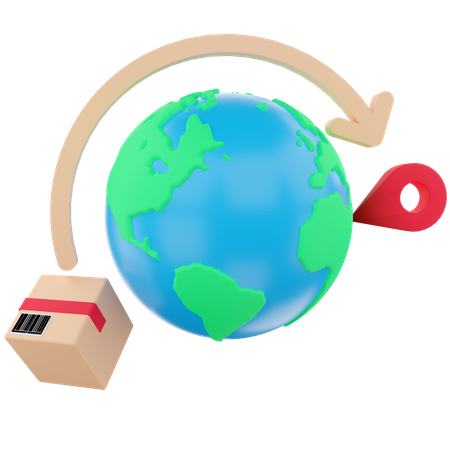 World wide delivery  3D Icon