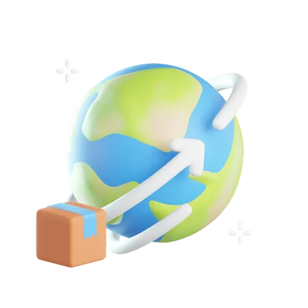 World Wide Distribution  3D Icon