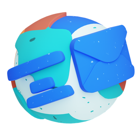 World wide message  3D Icon
