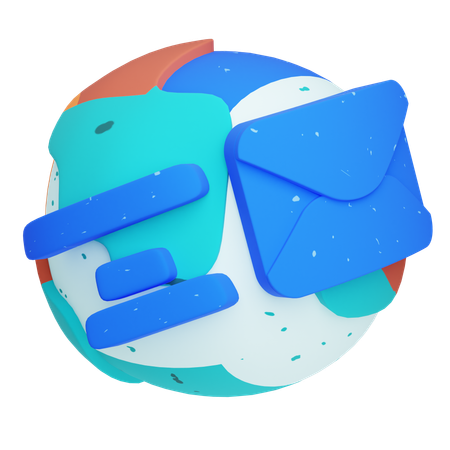World wide message  3D Icon