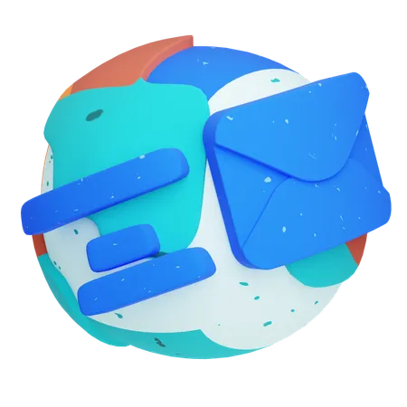 World wide message  3D Icon