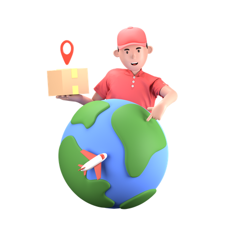 World Wide Shipping  3D Illustration