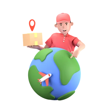 World Wide Shipping  3D Illustration