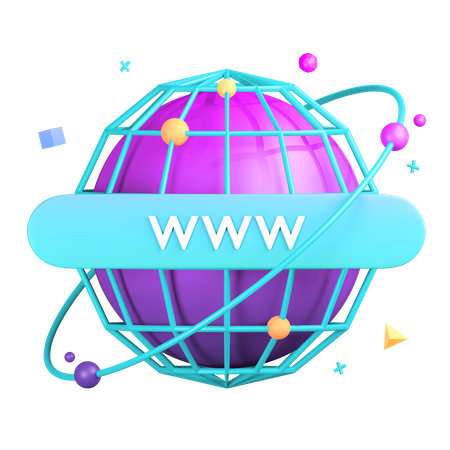 World Wide Web  3D Illustration