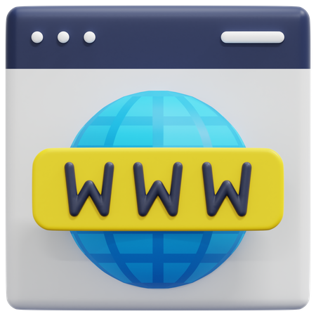 World Wide Web 3D Icon