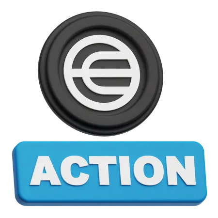 Worldcoin Action  3D Icon
