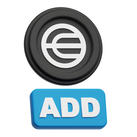 Worldcoin Add  3D Icon