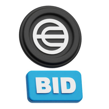 Worldcoin Bid  3D Icon