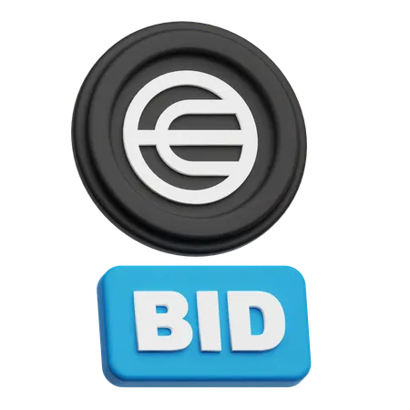 Worldcoin Bid  3D Icon