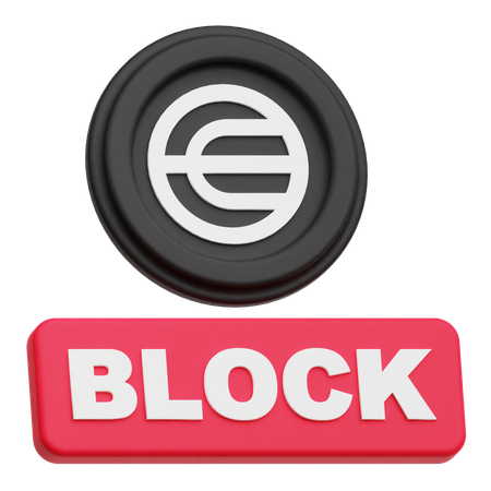 Worldcoin Block  3D Icon