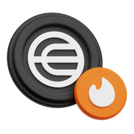 Worldcoin Burn  3D Icon