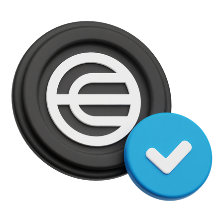 Worldcoin Check  3D Icon