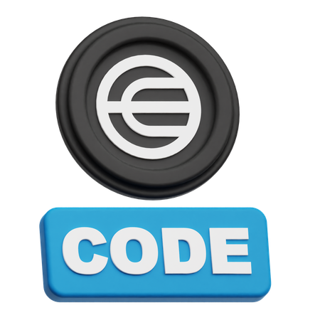 Worldcoin Code  3D Icon