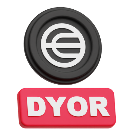 Worldcoin Dyor  3D Icon