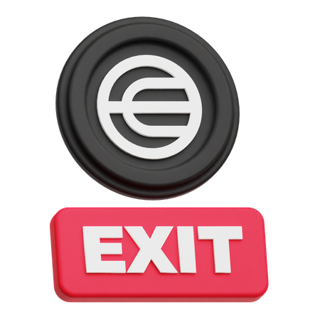 Worldcoin Exit  3D Icon