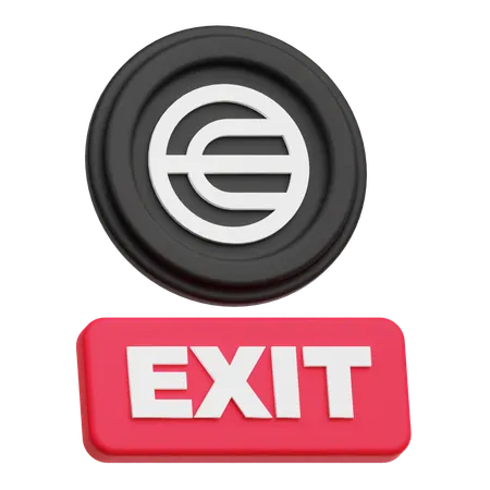 Worldcoin Exit  3D Icon