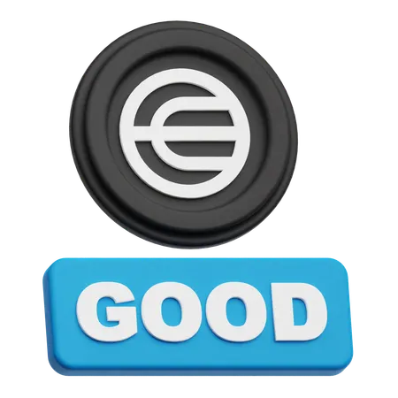 Worldcoin Good  3D Icon
