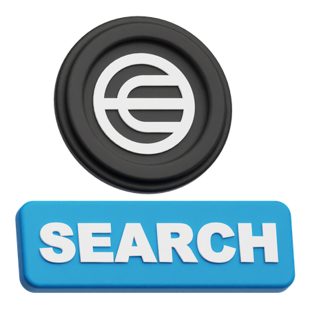 Worldcoin Search  3D Icon