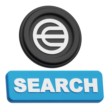 Worldcoin Search  3D Icon