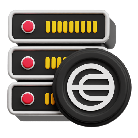 Worldcoin Server  3D Icon