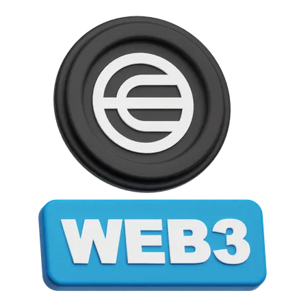 Worldcoin Web 3  3D Icon