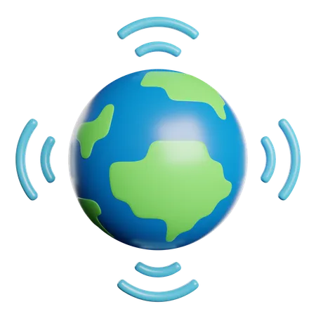 Worldwide Network Connection 3D Icon