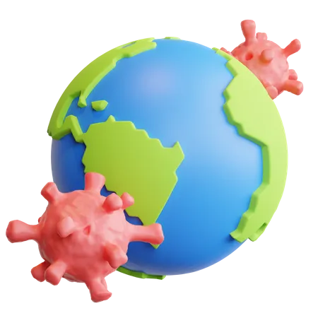 Worldwide coronavirus spread  3D Illustration