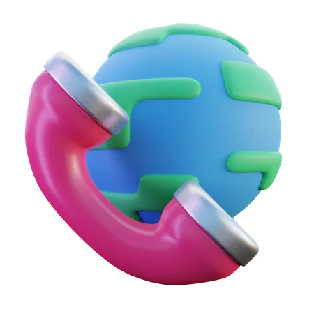 Worldwide Customer Support 3 D Illustration 3D Icon