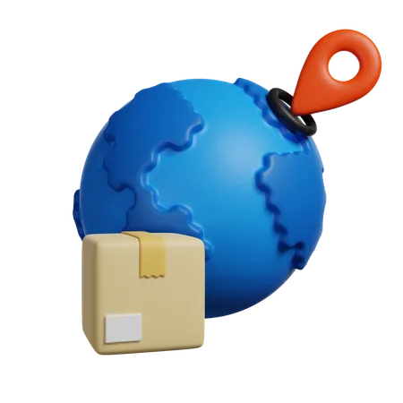 Worldwide Delivery 3 D Render Icon 3D Icon