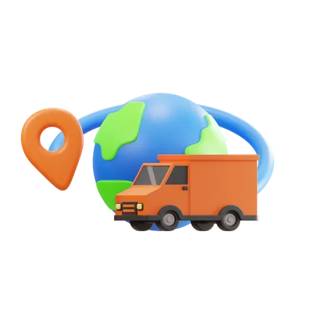 Worldwide Delivery  3D Icon