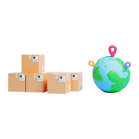 Worldwide Delivery  3D Icon