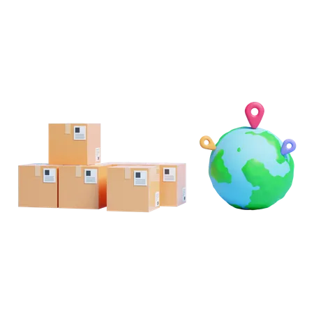 Worldwide Delivery  3D Icon