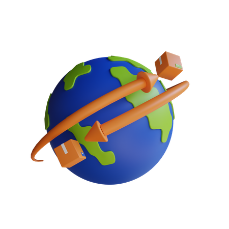 Worldwide Delivery  3D Icon