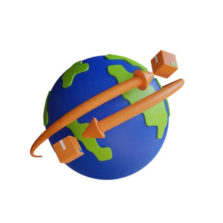 Worldwide Delivery  3D Icon