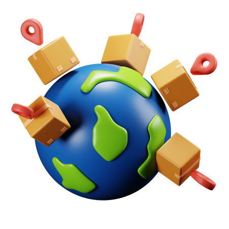 Worldwide Delivery  3D Icon