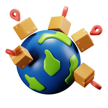 Worldwide Delivery  3D Icon