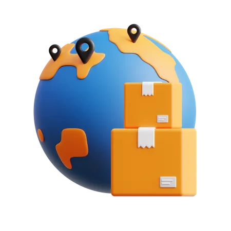 Worldwide Delivery  3D Icon