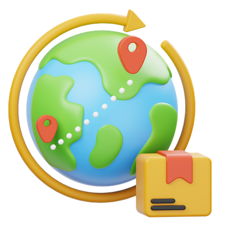 Worldwide Delivery  3D Icon