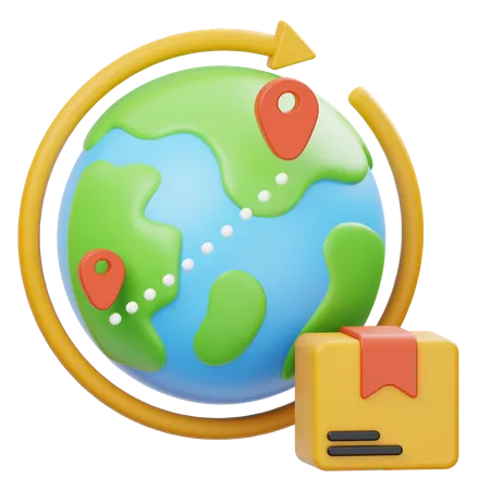 Worldwide Delivery  3D Icon