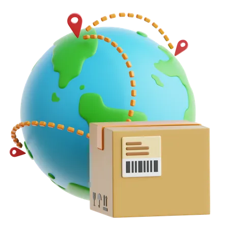 Worldwide Delivery  3D Icon