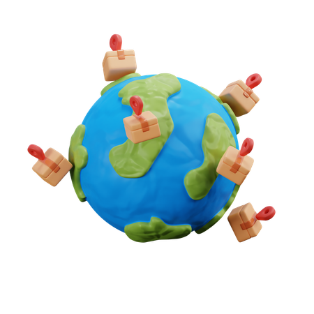 Worldwide Delivery  3D Icon