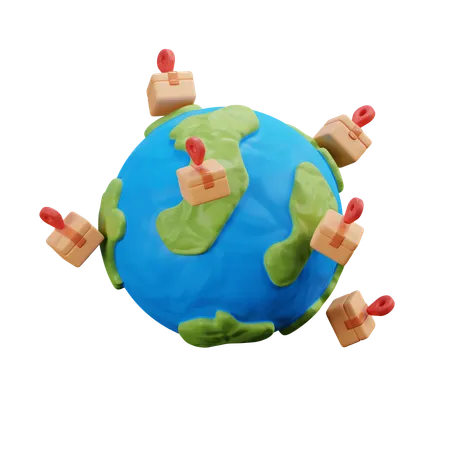 Worldwide Delivery  3D Icon