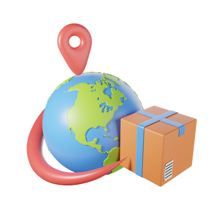 Worldwide Delivery  3D Illustration